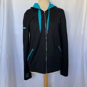 Juicy Couture black jacket nylon cotton spandex. Size L